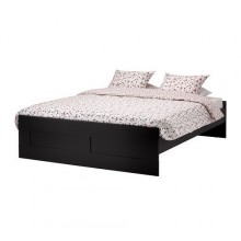 БРИМНЭС Каркас кровати, черный, Лаксеби, 160см, 790.180.16 IKEA (ИКЕА)