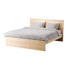 МАЛЬМ Каркас кровати, высокий, дубовый шпон, беленый, 140см, 590.225.47 IKEA (ИКЕА)