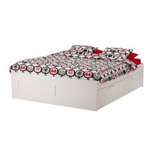 БРИМНЭС  Каркас кровати с ящиком, 160 см, белый 399.029.37 IKEA (ИКЕА)