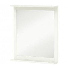СИЛВЕРОН Зеркало с полкой, белый, (36*64 см) 302.680.02