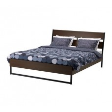 ТРИСИЛ  Каркас кровати, 140 см белый, темно-коричневый/черный 999.311.35 IKEA (ИКЕА)