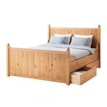 ГУРДАЛЬ Каркас кровати с 4 ящиками, светло-коричневый, 160см, 590.196.44 IKEA (ИКЕА)