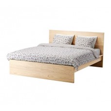 МАЛЬМ Каркас кровати, высокий, дубовый шпон, беленый, 180см, 990.225.50 IKEA (ИКЕА)