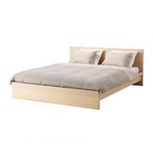 МАЛЬМ Каркас кровати, 140 см, дубовый шпон, беленый 098.747.71 IKEA (ИКЕА)