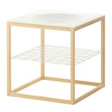 ИКЕА ПС 2012  Придиванный столик с емкостью, белый, бамбук 702.108.01 