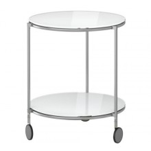 СТРИНД Придиванный столик, белый, никелированный (50 см) 201.571.08 