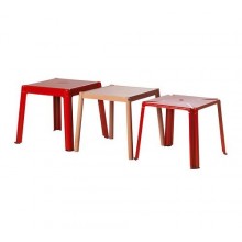ИКЕА ПС 2012 Комплект столов, 3 шт, красный, бук 802.140.83 
