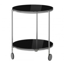 СТРИНД Придиванный столик, черный, никелированный (50 см) 101.571.04 